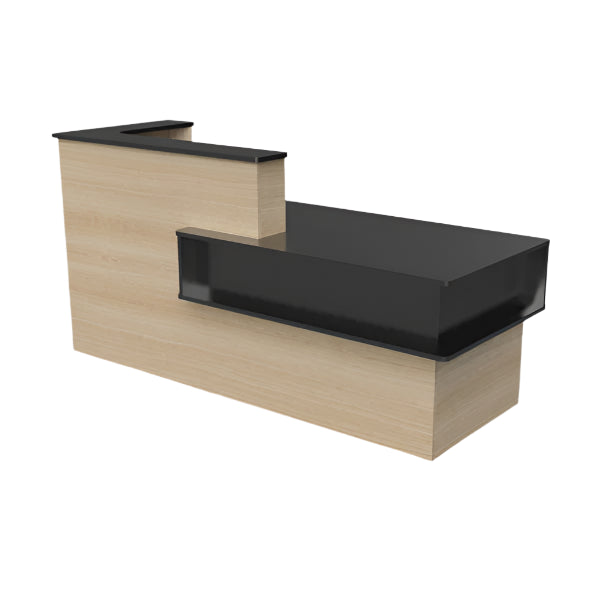 84" Modern Reception Desk – Pre-Assembled Laminate Front Counter for Business Spaces