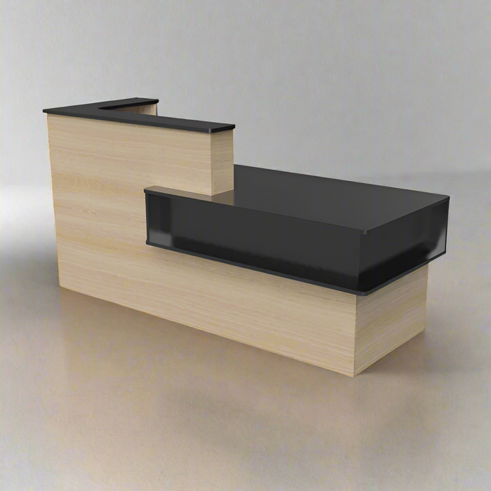 84" Modern Reception Desk – Pre-Assembled Laminate Front Counter for Business Spaces