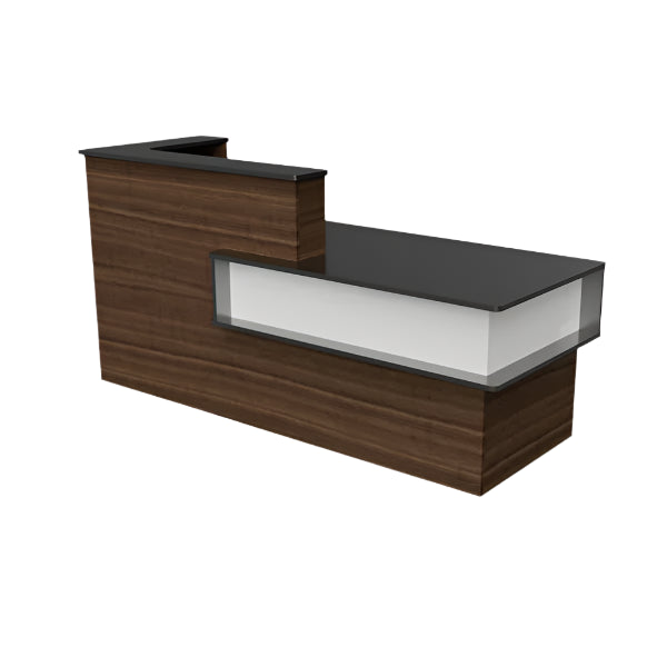 84" Modern Reception Desk – Pre-Assembled Laminate Front Counter for Business Spaces
