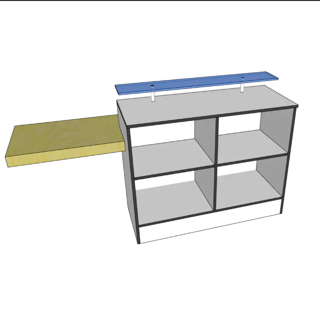 Reception Desk – Modern Flat‑Pack Front Counter with Laminate Finish & Storage Shelves