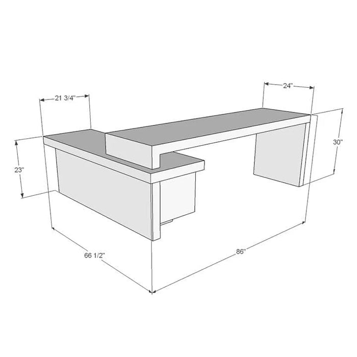Executive Office Desk | High-Class Laminate Workstation w/ Cable Management