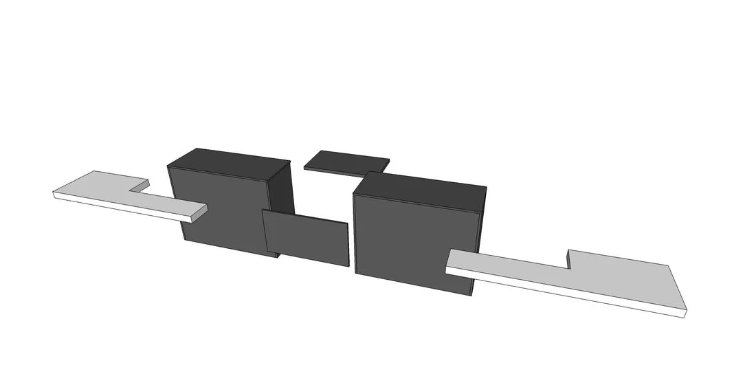 Elite Modern Reception Desk – Easy Assembly 16 ft Laminate Counter with Plastic Floor Glides & Wiring Solutions