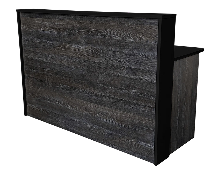 Modern Reception Desk - Flat-Pack Front Desk with Plastic Floor Sliders & Easy Assembly