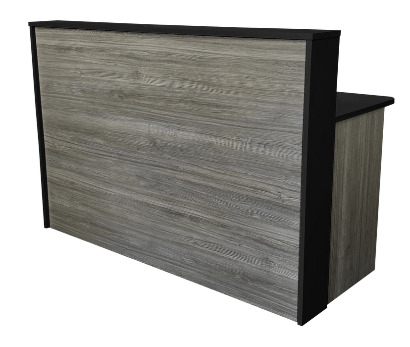 Modern Reception Desk - Flat-Pack Front Desk with Plastic Floor Sliders & Easy Assembly