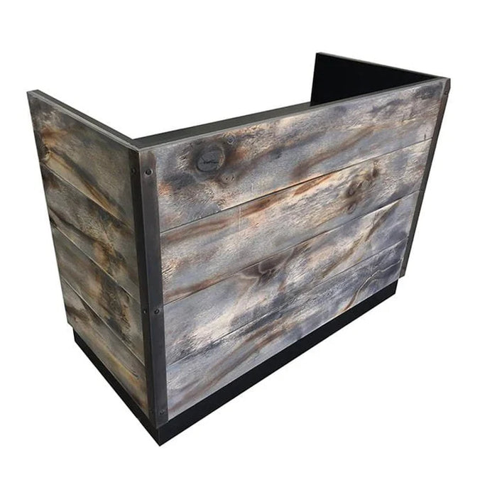 Reclaimed Wood Reception Desk Eco – 4 ft Pre‑Assembled Sustainable Front Counter