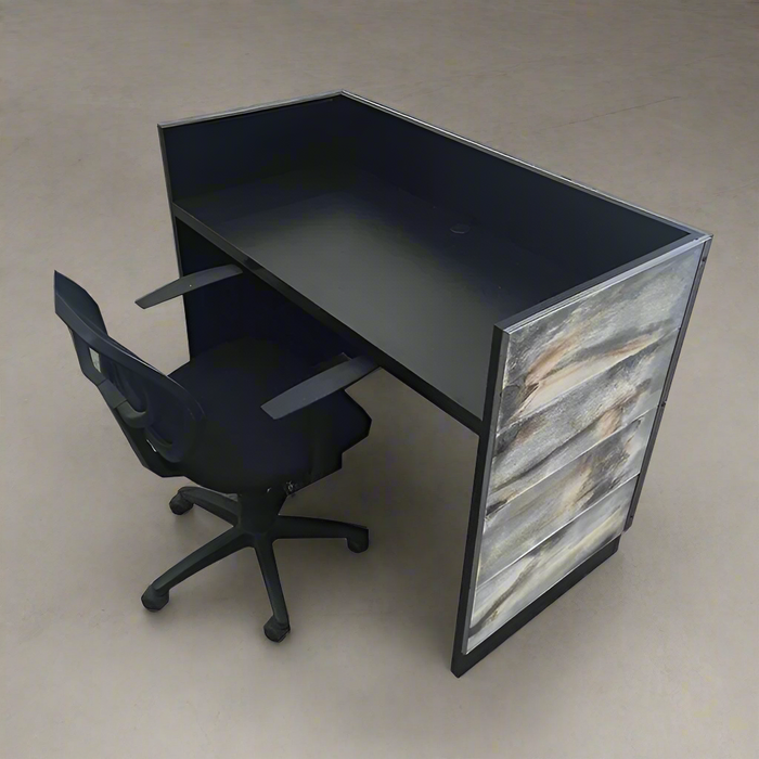 Reclaimed Wood Reception Desk Eco – 4 ft Pre‑Assembled Sustainable Front Counter