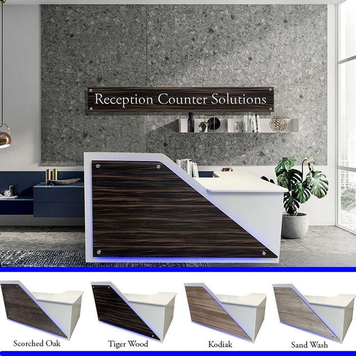 Modern Reception Desk | L‑Shape Flat‑Pack Desk