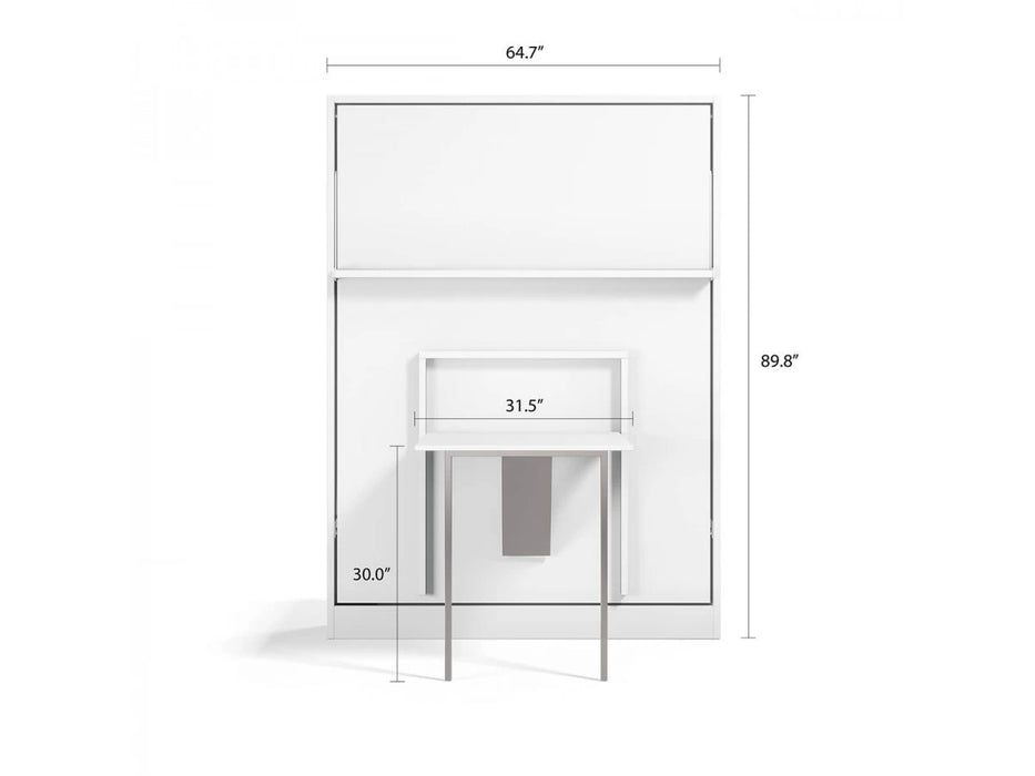 Royal Queen Size Wall Bed with Folding Table by Multimo Beds