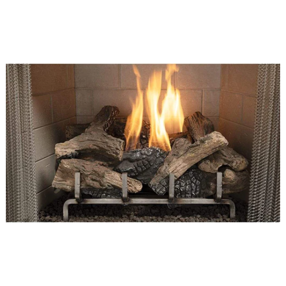 Superior 36" Traditional Outdoor Vent-Free Gas Fireplace With White Stacked Refractory Panels VRE3236ZENWS