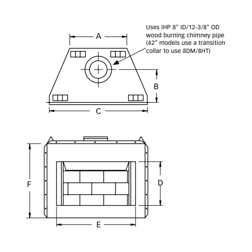 Superior 42" Traditional Outdoor Wood Burning Fireplace With White Stacked Refractory Panels WRE3042WS