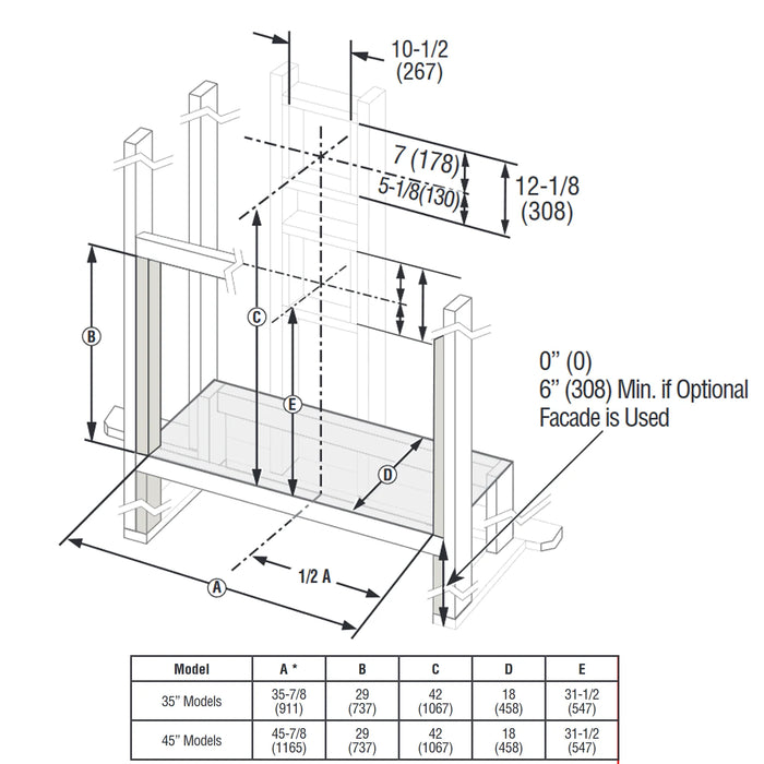 Superior 45'' Contemporary Linear Direct Vent Gas Fireplace - DRL2045TEN