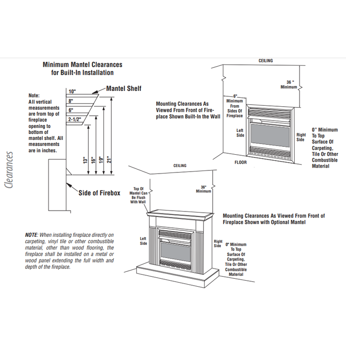 Superior 26'' Vent Free Gas Fireplace With Thermostat Ignition VCM3026ZTN