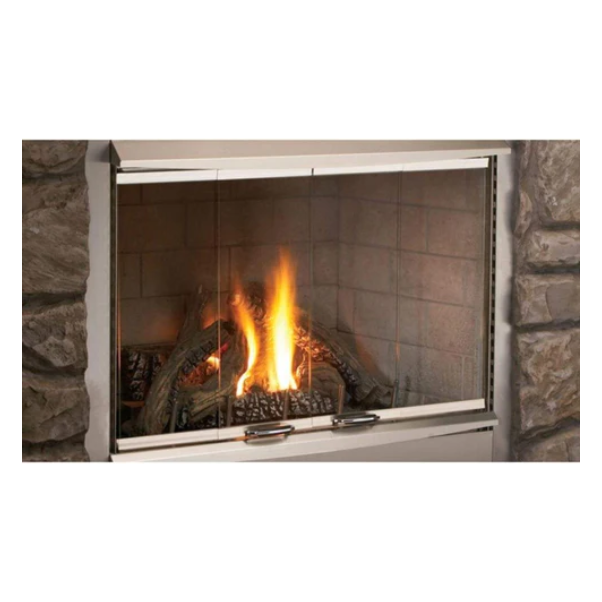 Superior 36" Traditional Outdoor Vent-Free Natural Gas Fireplace With White Stacked Refractory Panels VRE4336ZEN