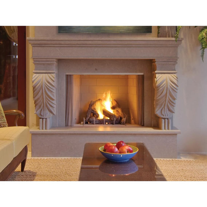 Superior 36" Traditional Outdoor Vent-Free Natural Gas Fireplace With White Stacked Refractory Panels VRE4336ZEN