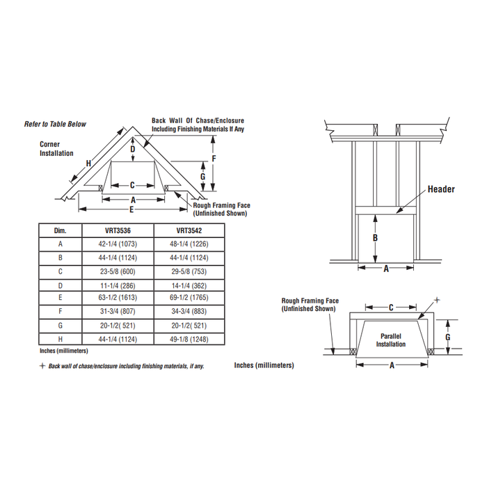 Superior 36" Traditional Vent-Free Gas Fireplace With White Stacked Refractory Panels VRT3536WS