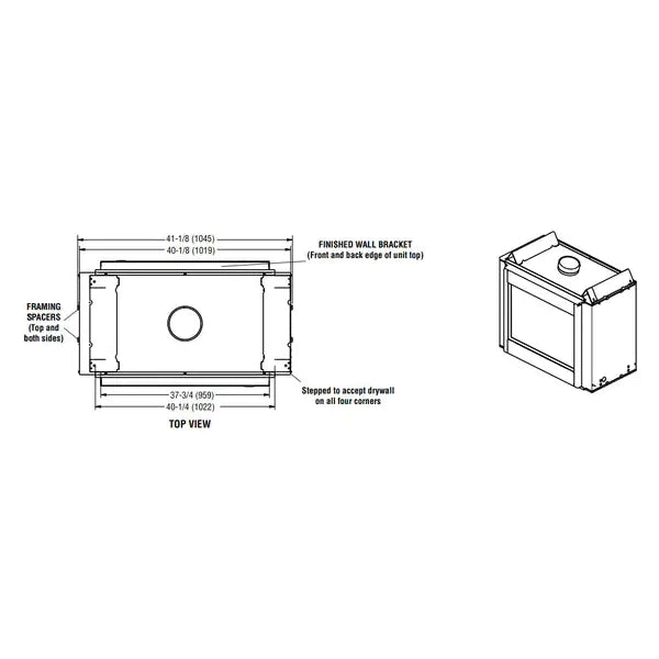 Superior 40" Traditional B-Vent See-Through Natural Gas Fireplace BRT40STTMN