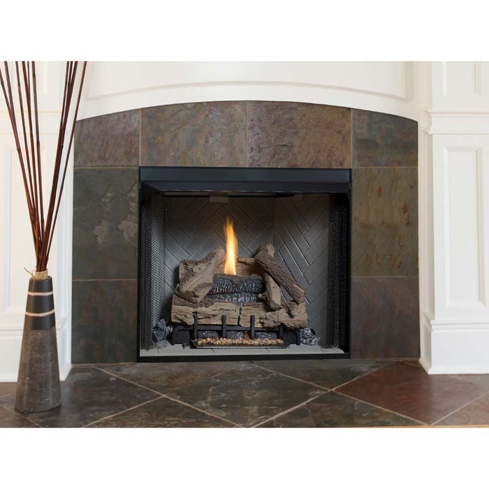 Superior 42" Traditional Vent-Free Gas Fireplace With White Stacked Refractory Panels VRT3242WS