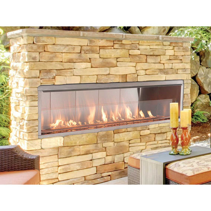 Superior 48" Linear Contemporary Outdoor Vent-Free Natural Gas Fireplace ODLVF48ZEN