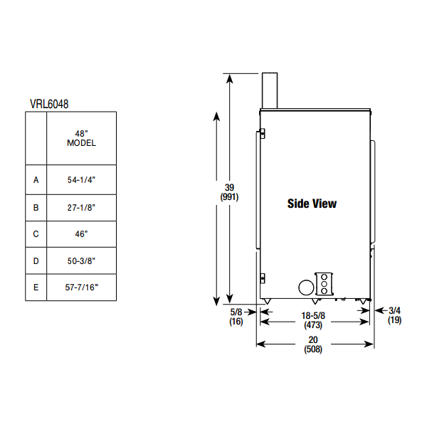 Superior 48" Linear Contemporary Vent-Free Natural Gas Fireplace VRL6048ZEN