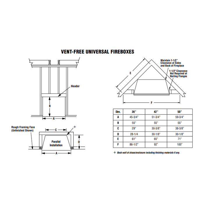 Superior 50" Traditional Vent-Free Fireplace