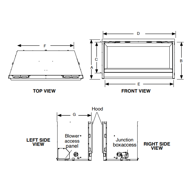 Superior 55" Linear Contemporary Vent-Free Natural Gas Fireplace VRL3055ZEN