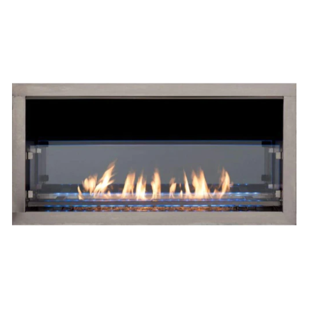 Superior 60" Linear Contemporary Outdoor Vent-Free Natural Gas Fireplace ODLVF60ZEN