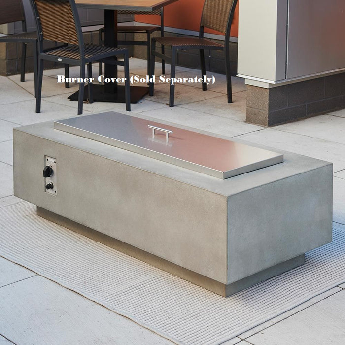 The Outdoor Greatroom Company 54" White Cove Supercast™ Concrete base Linear Gas Fire Table CV-54WT