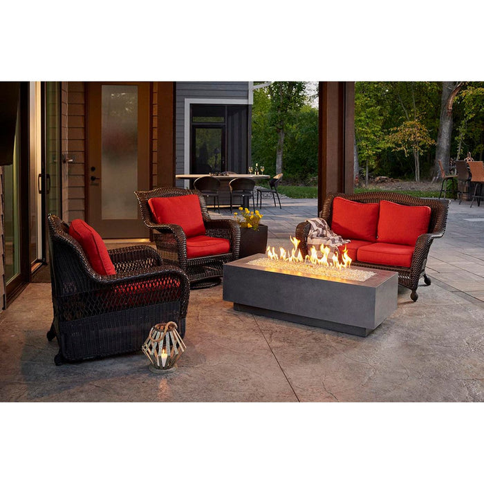 The Outdoor Greatroom Company 72" Midnight Mist Cove Supercast™ Concrete base Linear Gas Fire Table CV-72MM