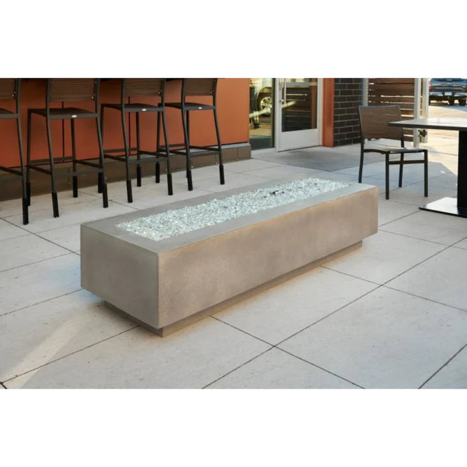 The Outdoor Greatroom Company 72" Natural Grey Cove Supercast Concrete base Linear Gas Fire Table CV-72