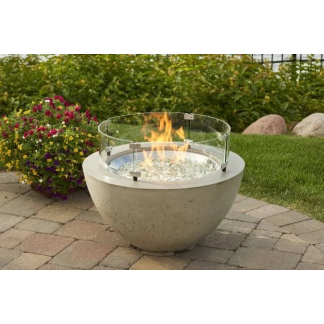 The Outdoor Greatroom Company Cove 29" Round Natural Grey Supercast™ Concrete base Gas Fire Pit Bowl CV-20