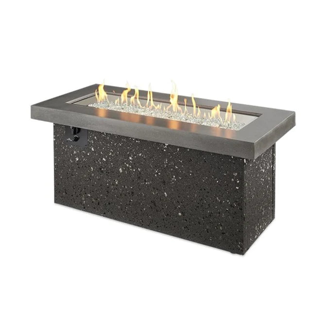 The Outdoor Greatroom Company Grey Key Largo Linear Gas Fire Pit Table KL-1242-MM