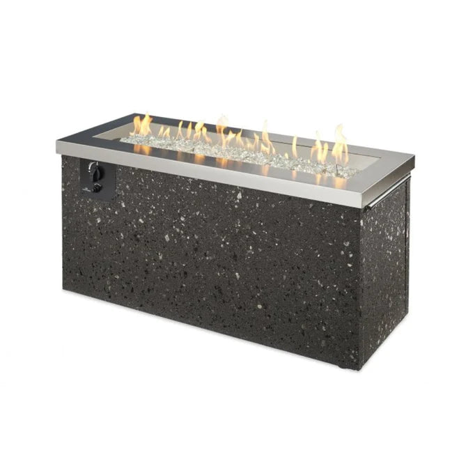 The Outdoor Greatroom Company Stainless Steel Key Largo Linear Gas Fire Pit Table KL-1242-SS