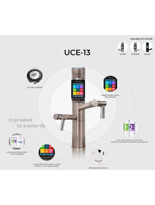 Tyent UCE‑13 PLUS Luxury Under‑Counter Ionizer – Antique Metal Faucet