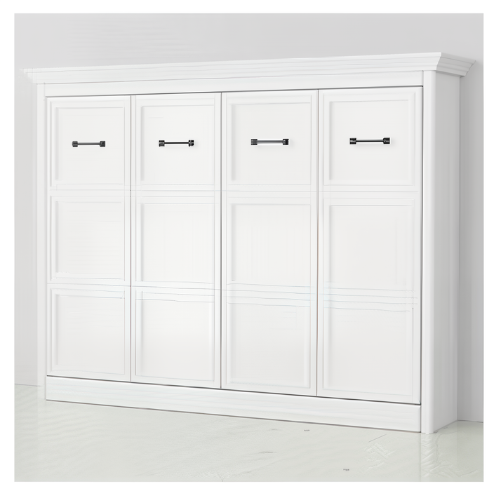 Horizontal Murphy Bed, Full Size, White | Leto Muro