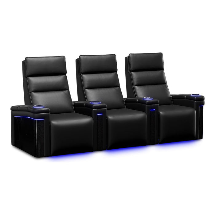 Valencia Monza Carbon Fiber Home Theater Seating Row of 3