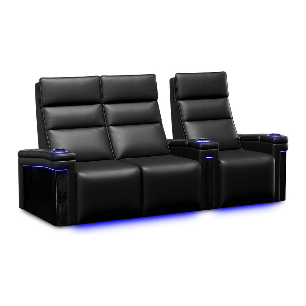 Valencia Monza Carbon Fiber Home Theater Seating Row of 3 — Elegant ...