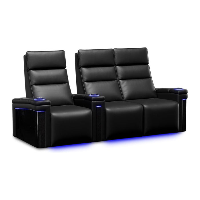 Valencia Monza Carbon Fiber Home Theater Seating Row of 3