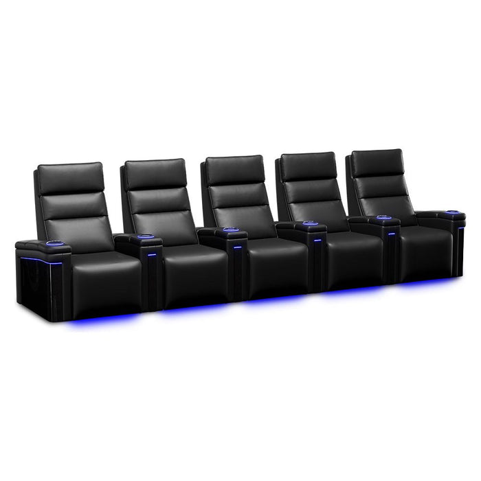 Valencia Monza Carbon Fiber Home Theater Seating Row of 5