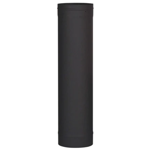 Ventis 6'' x 12' Single-Wall Black Stove Pipe VSB0612