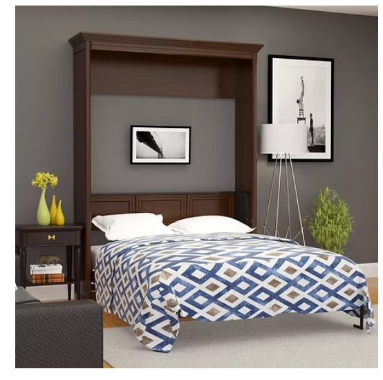 Murphy Bed, Queen Size, Walnut | Leto Muro