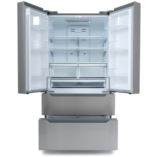 Cosmo 4 Piece, 36" Dual Fuel Range 36" Range Hood 24" Dishwasher & Refrigerator COS-4PKG-222