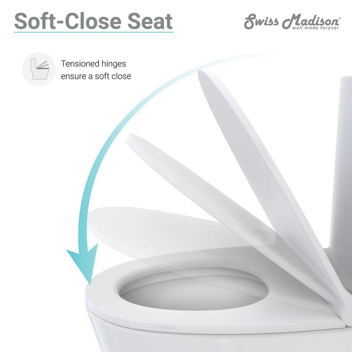 Swiss Madison Dreux High Efficiency One-Piece Elongated Toilet with 0.8 GPF Water Saving Patented Technology - SM-1T180