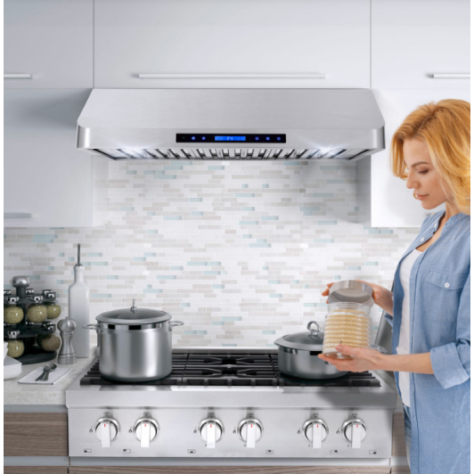 Cosmo 4-Piece Kitchen, 30" Gas Range, Range Hood, Dishwasher and Refrigerator COS-4PKG-106