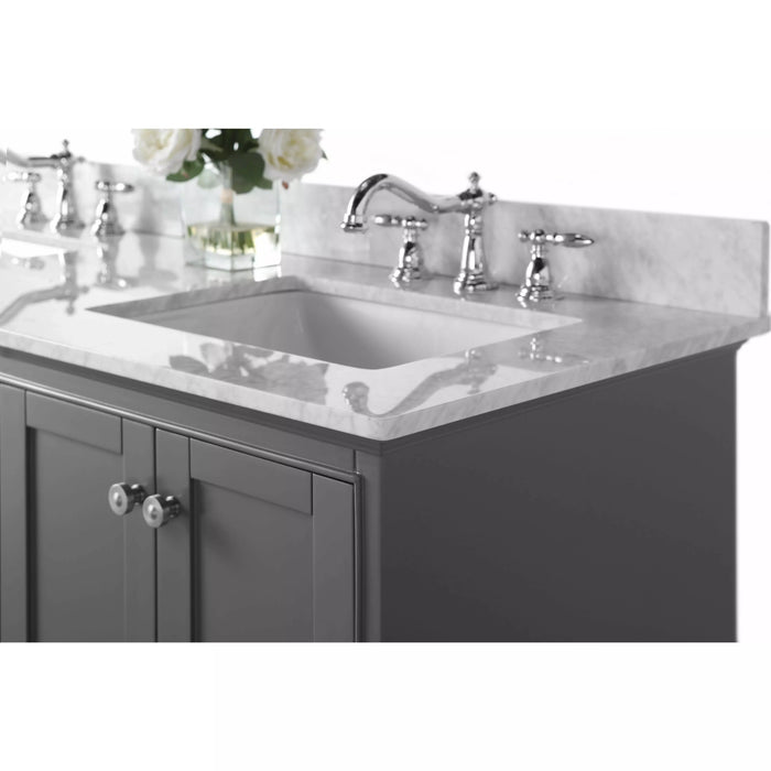 Ancerre Audrey 60" Bathroom Vanity Set in Sapphire Gray with 24" Mirror VTSM-AUDREY-60-SG-CW