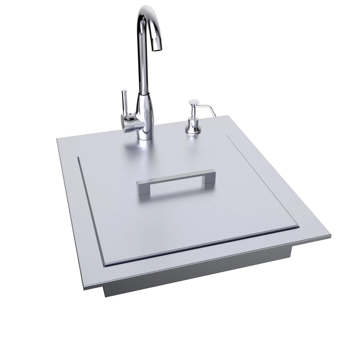 Sunstone 20" ADA Compliant Sink with Cover & Hot/Cold Faucet ADASK20