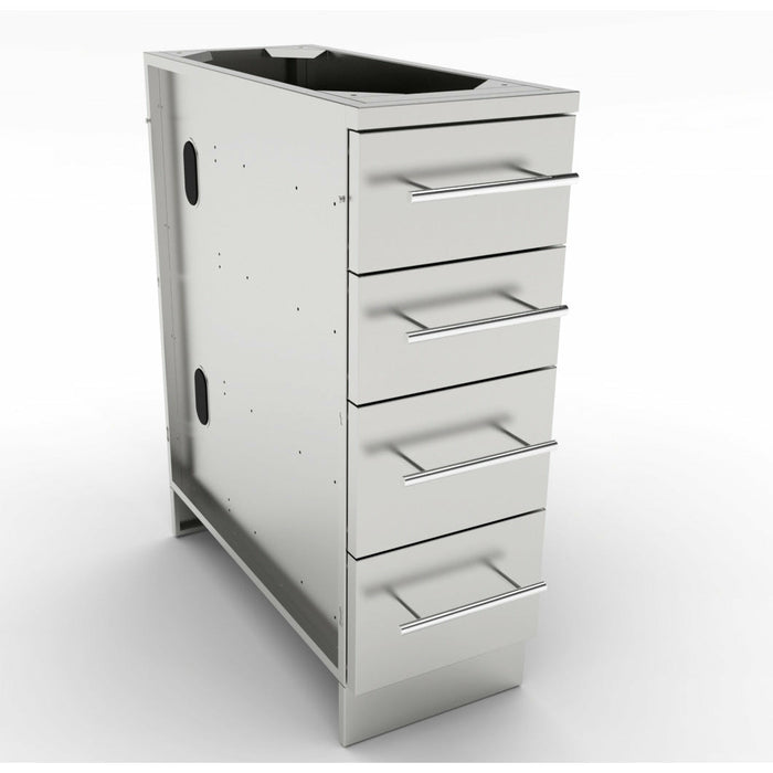Sunstone 12" 4 Multi Drawer Storage Base Cabinet SBC12SMD