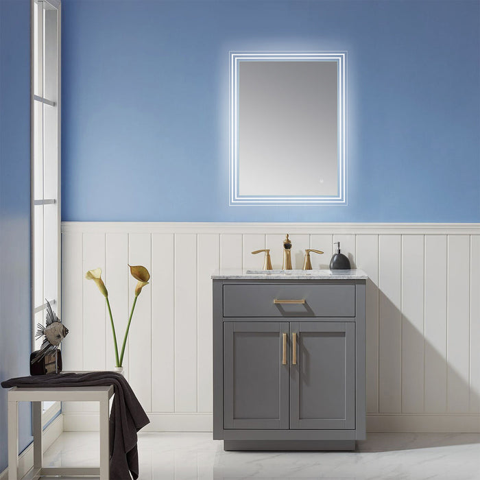 Altair  Livorno 24” Rectangle Frameless Modern LED Bathroom Vanity Mirror 742024-LED-NF