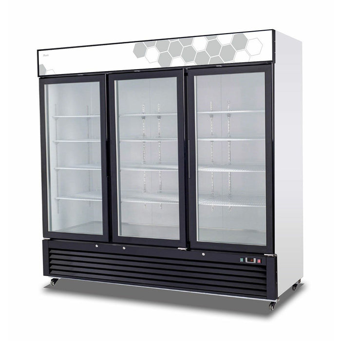 Migali 3 Glass Door Merchandiser Freezer 72 cu. ft.  C-72FM-HC