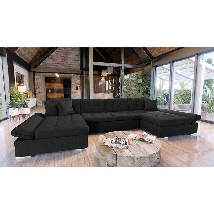 Maxima House Lia Sectional Sleeper Sofa, Universal Corner MIR001