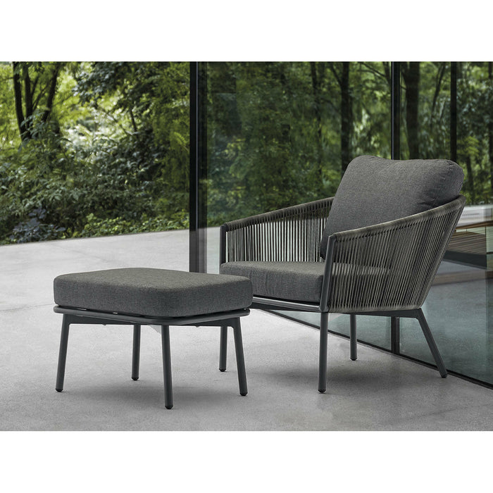Whiteline Modern Living - Yarrow Chair and Ottoman CH1734-GRY